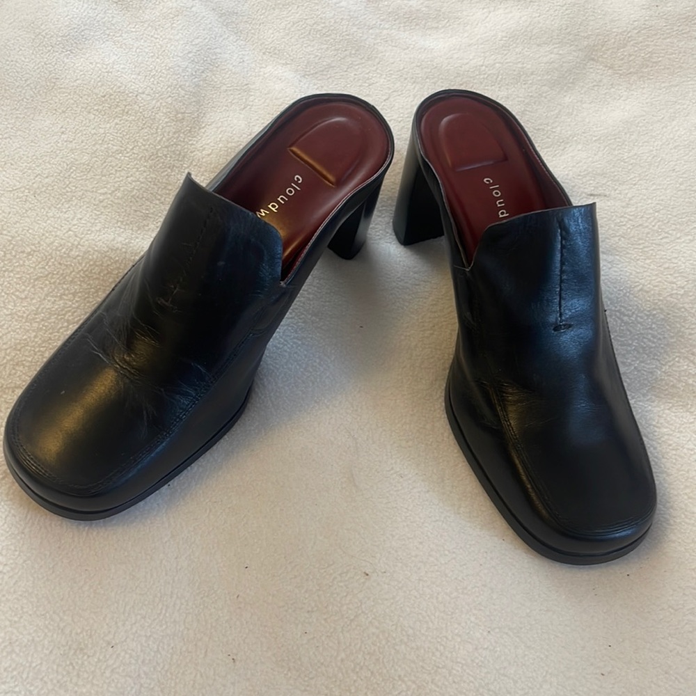 Cloud walkers Brand New Black Genuine Leather women shoes Size 7.5W